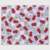 Papier Cadeau Motif Sweet Red Cherry (Plat)