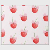 Papier Cadeau Motif Sweet Red Cherry (Plat)