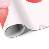 Papier Cadeau Motif Sweet Red Cherry (Coin rond)