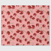 Papier Cadeau Motif Sweet Red Cherry (Plat)