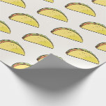 Papier Cadeau Motif Taco Crème<br><div class="desc">Ce papier d'emballage simple et mignon présente un fond crème avec des motifs de tacos. Personnalisez selon vos besoins. Vous pouvez trouver plus de produits assortis dans ma boutique.</div>