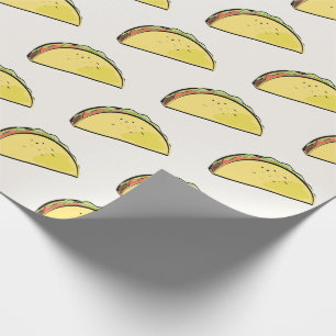 Papier Cadeau Motif Taco Crème