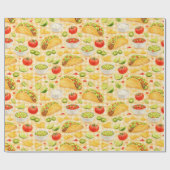 Papier Cadeau Motif Taco et Nacho (Plat)