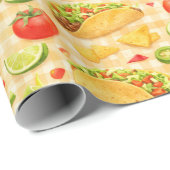Papier Cadeau Motif Taco et Nacho (Coin rond)