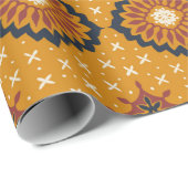 Papier Cadeau Motif Talavera. Azulejos portugal. ornam turc (Coin rond)