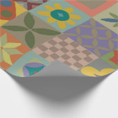 Papier Cadeau Motif Talavera. Un patchwork indien. Nom turc (Coin)