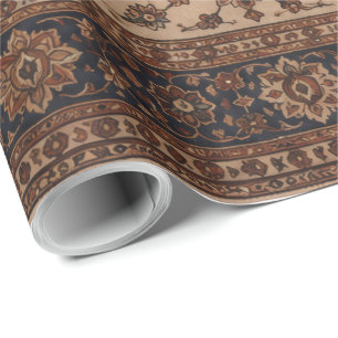 Papier Cadeau Motif Tapis Persan Vintage Antiq