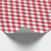 Papier Cadeau Motif Tartan blanc rouge diagonal (Coin)