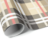 Papier Cadeau Motif Tartan classique (Coin rond)