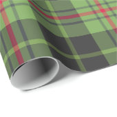 Papier Cadeau Motif tartan de Thanksgiving (Coin rond)