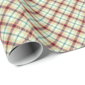 Papier Cadeau Motif Tartan plaid (Coin rond)