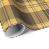 Papier Cadeau Motif tartan plaid (Coin rond)