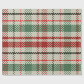 Papier Cadeau Motif Tartan Plaid Noël (Plat)