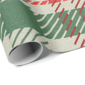 Papier Cadeau Motif Tartan Plaid Noël (Coin rond)