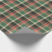 Papier Cadeau Motif Tartan Plaid Noël (Coin)