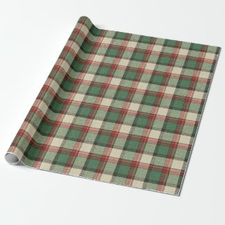 Papier Cadeau Motif Tartan Plaid Noël