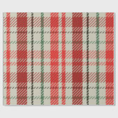 Papier Cadeau Motif Tartan Plaid Noël (Plat)