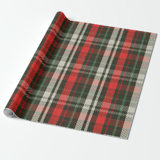 Papier Cadeau Motif Tartan Plaid Noël