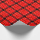 Papier Cadeau Motif Tartan rouge (Coin)