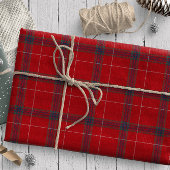 Papier Cadeau Motif Tartan rouge ID589