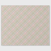 Papier Cadeau Motif Tartan vert violet violet rose (Plat)