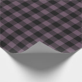 Papier Cadeau Motif tatan Plaid Retro Buffalo Noir pourpre (Coin)