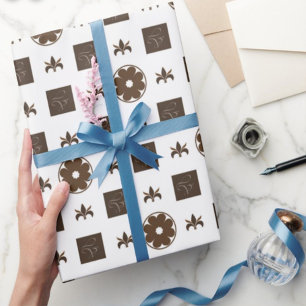 Papier Cadeau Motif tendance et élégante À damiers