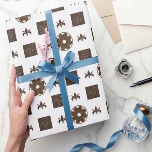Papier Cadeau Motif tendance et élégante À damiers