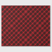 Papier Cadeau Motif tessan rouge et noir (Plat)