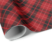 Papier Cadeau Motif tessan rouge et noir (Coin rond)