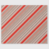 Papier Cadeau motif texturé rayé vertical en orange et être (Plat)