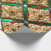 Papier Cadeau Motif thaïlandais à l'intérieur du mur de Templeth (Coin)