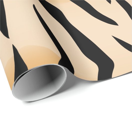 Papier Cadeau Motif Tiger Stripes (Coin rond)