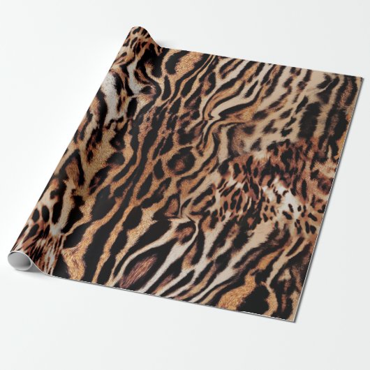 Papier Cadeau Motif Tiger Stripes (Déroulé)