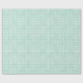 Papier Cadeau Motif Tissé Rustique Moderne Bleu Aqua (Plat)