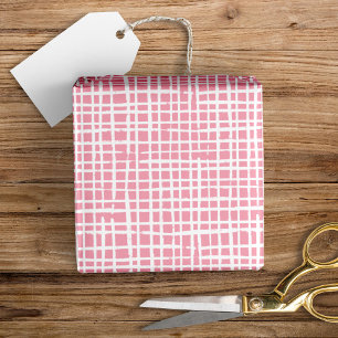 Papier Cadeau Motif Tissé Rustique Moderne Rose Joli