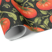 Papier Cadeau Motif tomate (Coin rond)