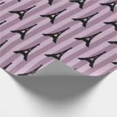 Papier Cadeau Motif Tour Eiffel Paris violet (Coin)