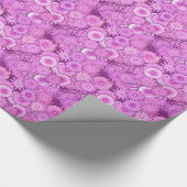 Papier Cadeau Motif tourbillon fractal, nuances de prune et de v (Coin)