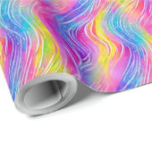 Papier Cadeau Motif Tourbillonnant de couleur vive (Coin rond)