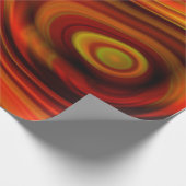 Papier Cadeau Motif Tourbillonnant orange et jaune (Coin)