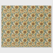 Papier Cadeau motif tournesol (Plat)