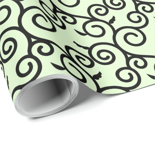 Papier Cadeau motif traditionnel arabe design japonais (Coin rond)