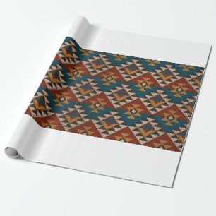 Papier Cadeau Motif traditionnel Tribal Aztec sans couture sur w
