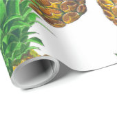 Papier Cadeau Motif transparent avec ananas (Coin rond)