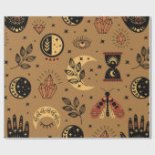 Papier Cadeau motif transparent avec éléments magiques (Plat)