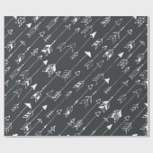 Papier Cadeau Motif transparent avec flèches sur un arrière - pl (Plat)
