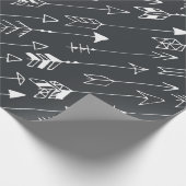 Papier Cadeau Motif transparent avec flèches sur un arrière - pl (Coin)