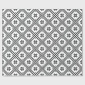 Papier Cadeau Motif transparent de conception de point de croix (Plat)