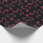 Papier Cadeau Motif transparent dessiné à la main de serpent rou (Coin)